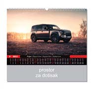 KALENDAR-2022 ZIDNI COLOR CVJETNI AUTOMOBILI RUJAN