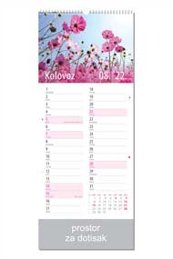 KALENDAR-2022 ZIDNI COLOR CVJETNI PLANER KOLOVOZ