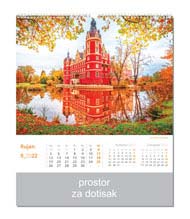 KALENDAR-2022 ZIDNI COLOR NACIONALNI EUROPSKI DVORCI RUJAN