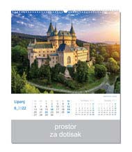 KALENDAR-2022 ZIDNI COLOR NACIONALNI EUROPSKI DVORCI LIPANJ