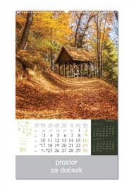 KALENDAR-2022 ZIDNI COLOR PRIRODA LISTOPAD