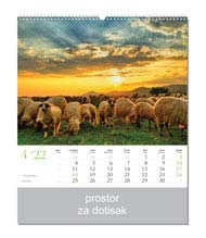 KALENDAR-2022 ZIDNI COLOR SEOSKA IDILA TRAVANJ