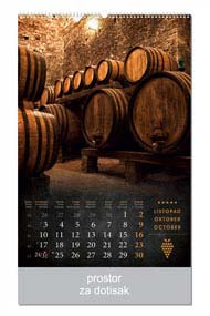 KALENDAR-2022 ZIDNI COLOR VINO LISTOPAD