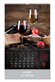 KALENDAR-2022 ZIDNI COLOR VINO PROSINAC