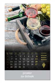 KALENDAR-2022 ZIDNI COLOR VINO OŽUJAK