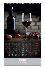 KALENDAR-2022 ZIDNI COLOR VINO TRAVANJ