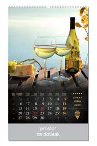 KALENDAR-2022 ZIDNI COLOR VINO LIPANJ