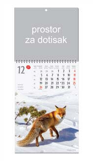 KALENDAR-2022 ZIDNI COLOR ŽIVOTINJE PROSINAC