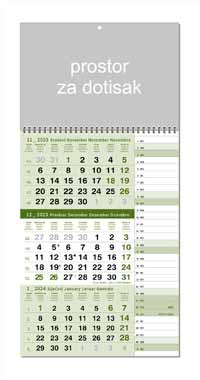 POSLOVNI TRODJELNI KALENDAR PLANER ZELENI