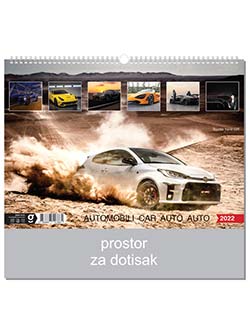 ZIDNI COLOR KALENDAR AUTOMOBILI