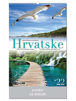 ZIDNI COLOR KALENDAR NACIONALNI PARKOVI HRVATSKE