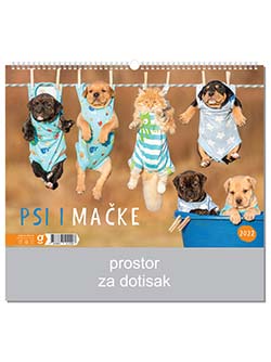 ZIDNI COLOR KALENDAR PSI I MAČKE