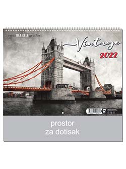 ZIDNI COLOR KALENDAR VINTAGE GRADOVI