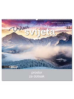 ZIDNI COLOR KALENDAR VRHOVI SVIJETA