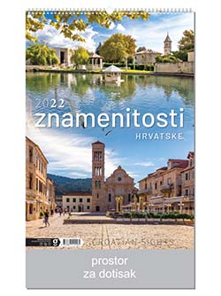 ZIDNI COLOR KALENDAR ZNAMENITOSTI HRVATSKE